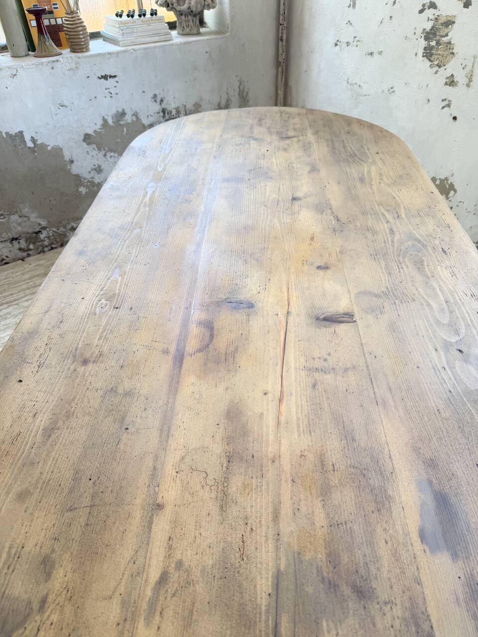 Oval farmhouse table 250cm pine