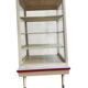 Vintage wooden shop counter, display case, shelf