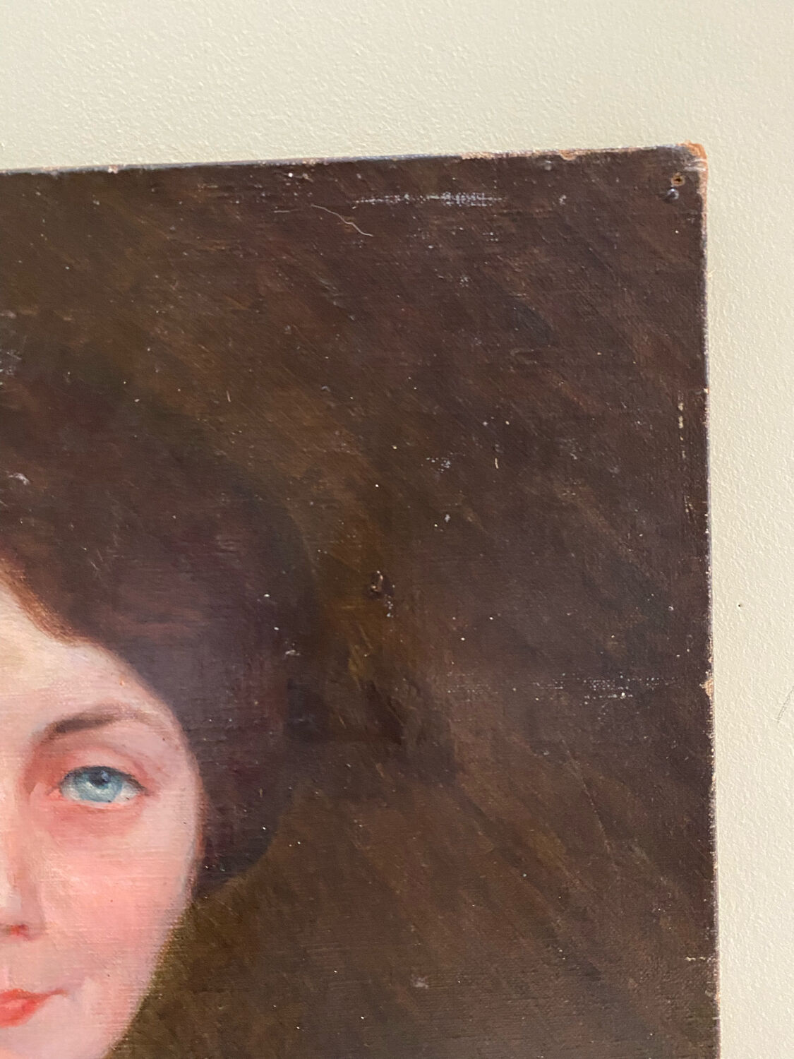 Oil on canvas XIX woman