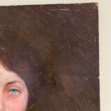 Oil on canvas XIX woman