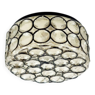 Mid Century Glass Ceiling Light From Limburg, Germany, 1960s/1970s