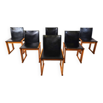 Set of 6 vintage dining chairs by Tobia & Afra Scarpa, 1970s
