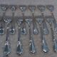 12 silver-plated oyster forks, 13.3cm contours