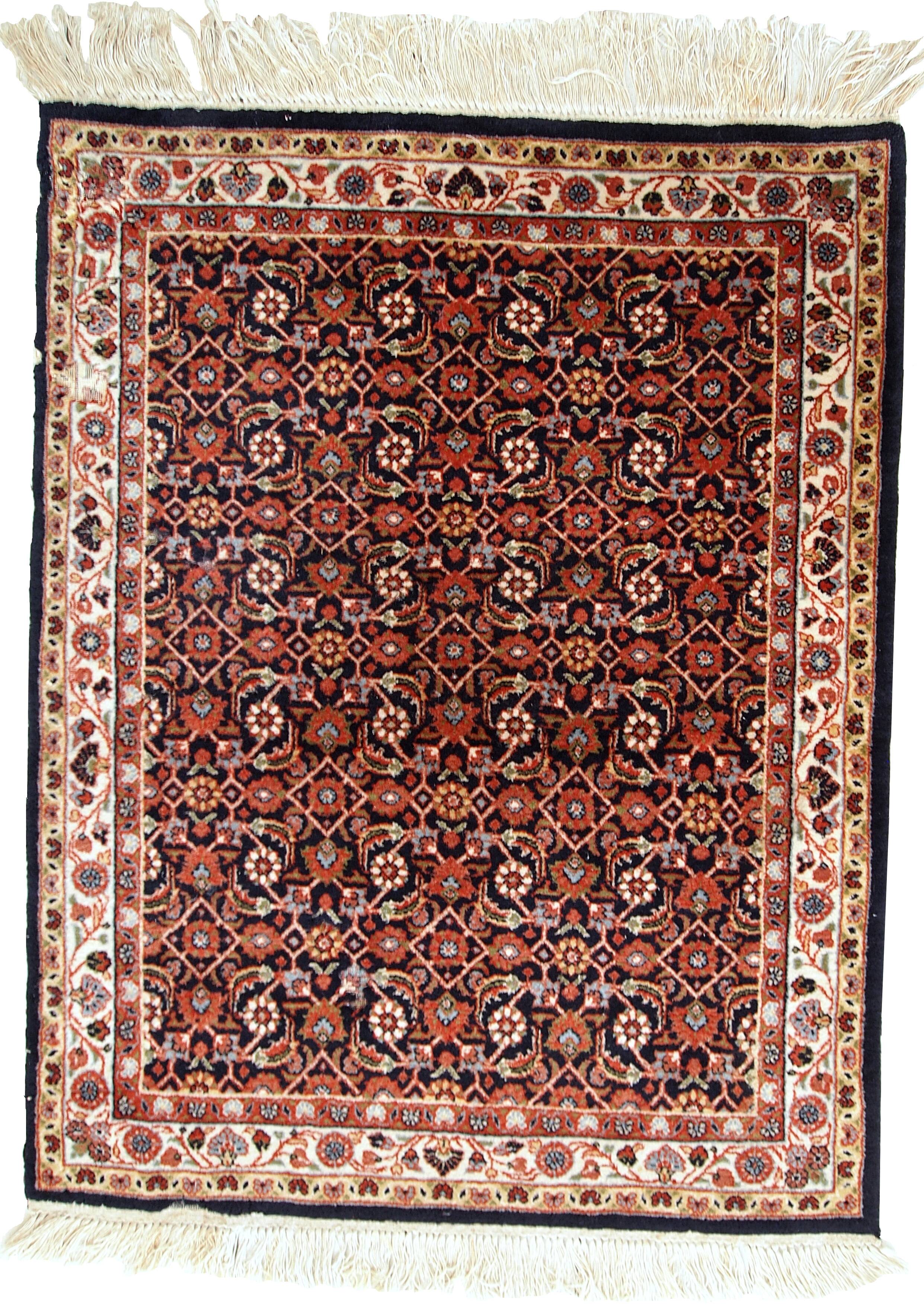 Tapis Indo-Tabriz Vintage Indien, Années 1980, Élégance Artisanale