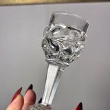 Cabaret set Baccarat 8 glasses and silver plated tray