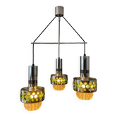 Chandelier en chrome massif de l'ère spatiale – années 1970
