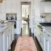 3x12 Rug For Kitchen Pale Red Pink Turkish Vintage Runner Rug 85x367Cm