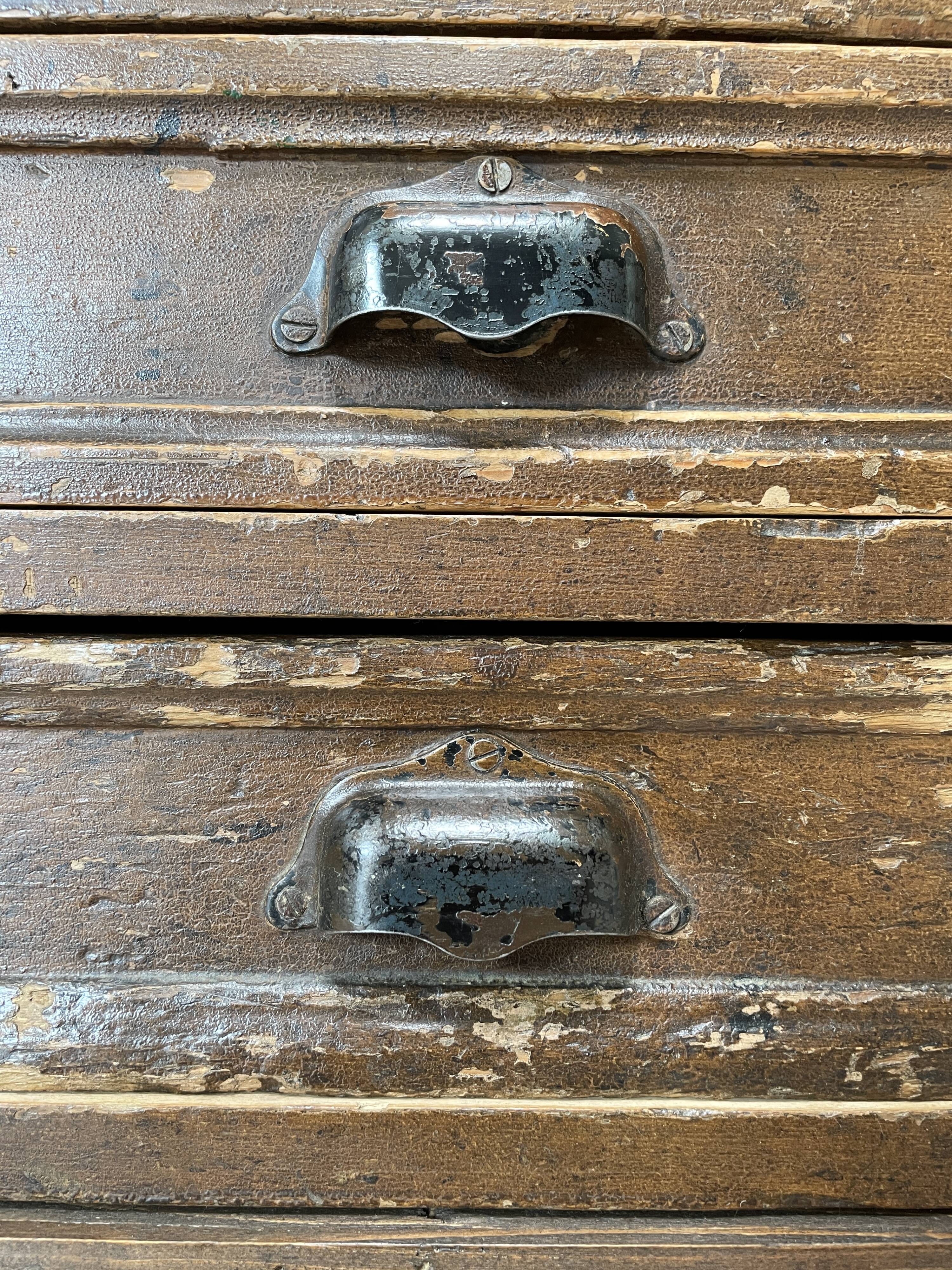 Double-sided trade counter with drawers, circa 1900