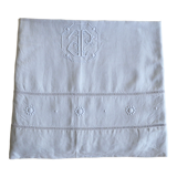 Drap en lin ancien brodé