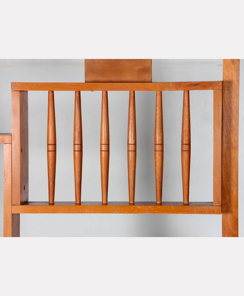 Claustra vintage en bois, fabrication tchèque, 1960