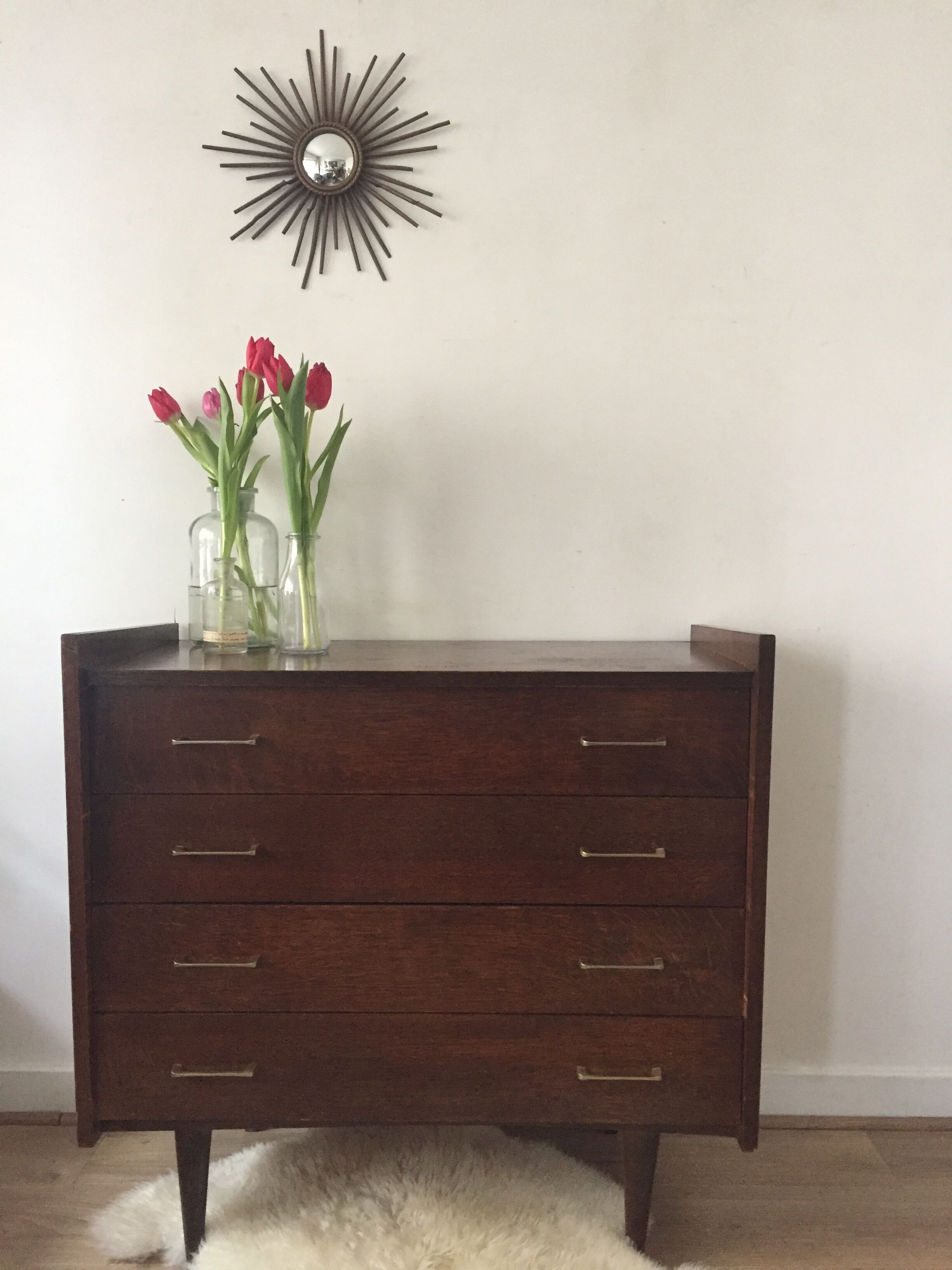 Commode vintage pieds compas année 50/60