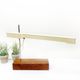 Unique XL Vintage Fluorescent Desk Lamp, Solid wooden base, Mid Century Table Lamp