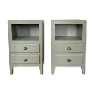 Pair of revamped bedside tables, 1950s