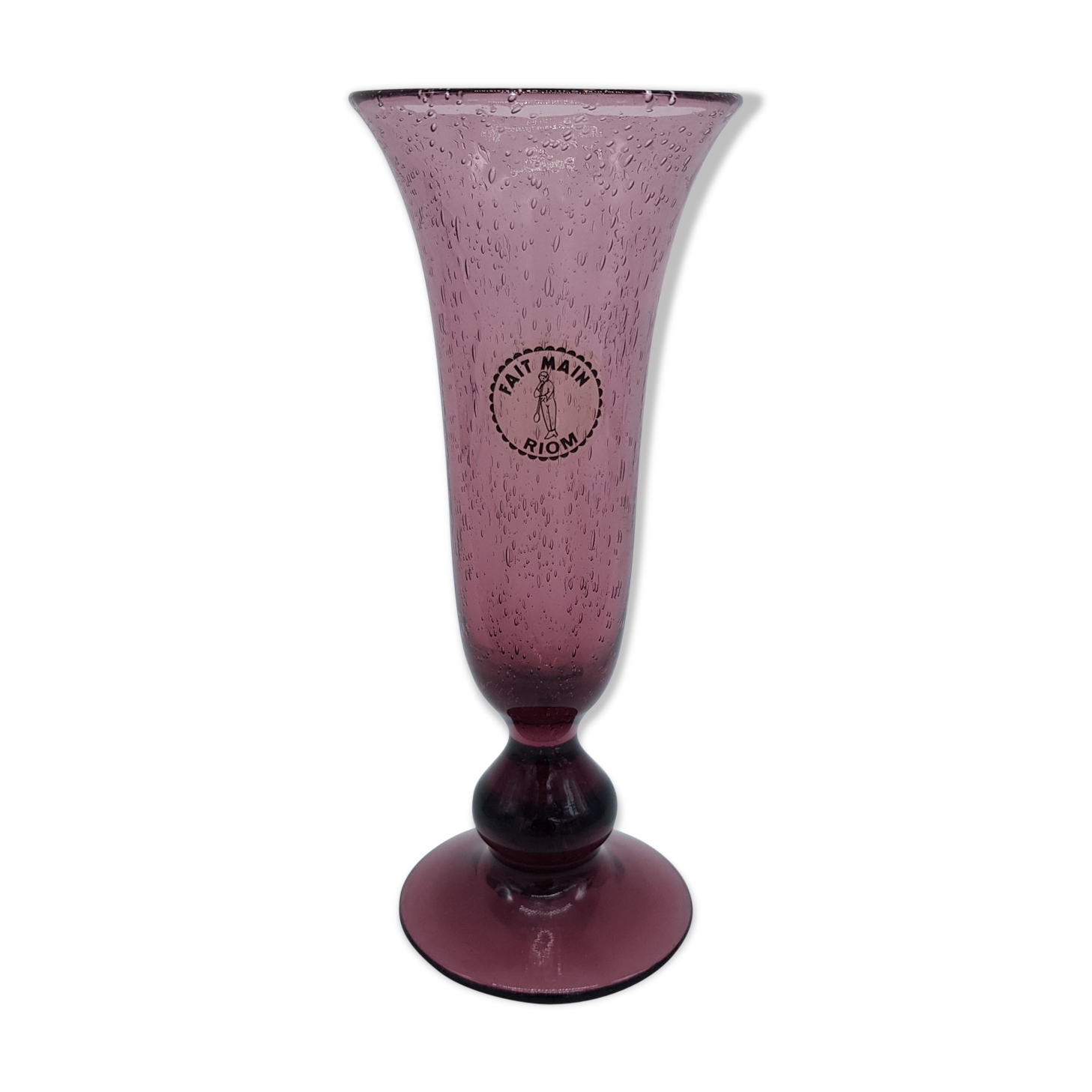 Riom France blown glass vase