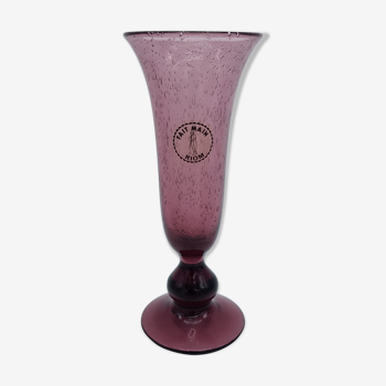Riom France blown glass vase