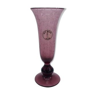 Riom France blown glass vase