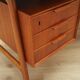 Bureau en teck, design danois, années 1970, fabrication : Omann Jun