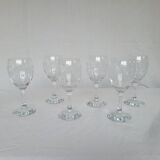 6 decorative stem glasses – 1970s glassware
