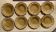 8 yellow ochre plates - adp faience de Provence