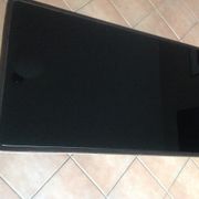 Coffee table with black glass top / 40s-50s