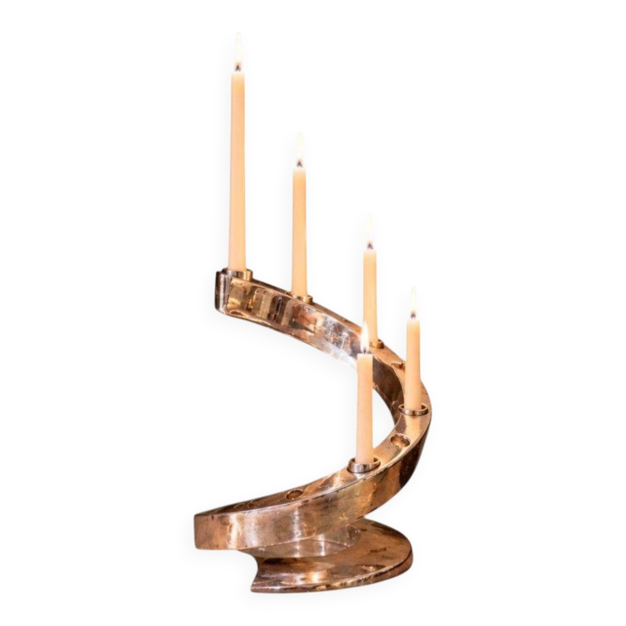 Vintage Silver Plated Horseshoe Candle Holder Equestrian Home Interior Accent