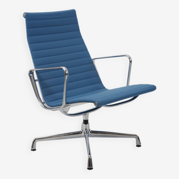 Lounge chair Eames EA116 tissu bleu turquoise