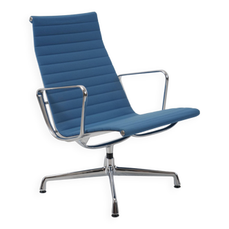 Lounge chair Eames EA116 tissu bleu turquoise