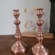 Lot de 2 bougeoirs en cuivre
