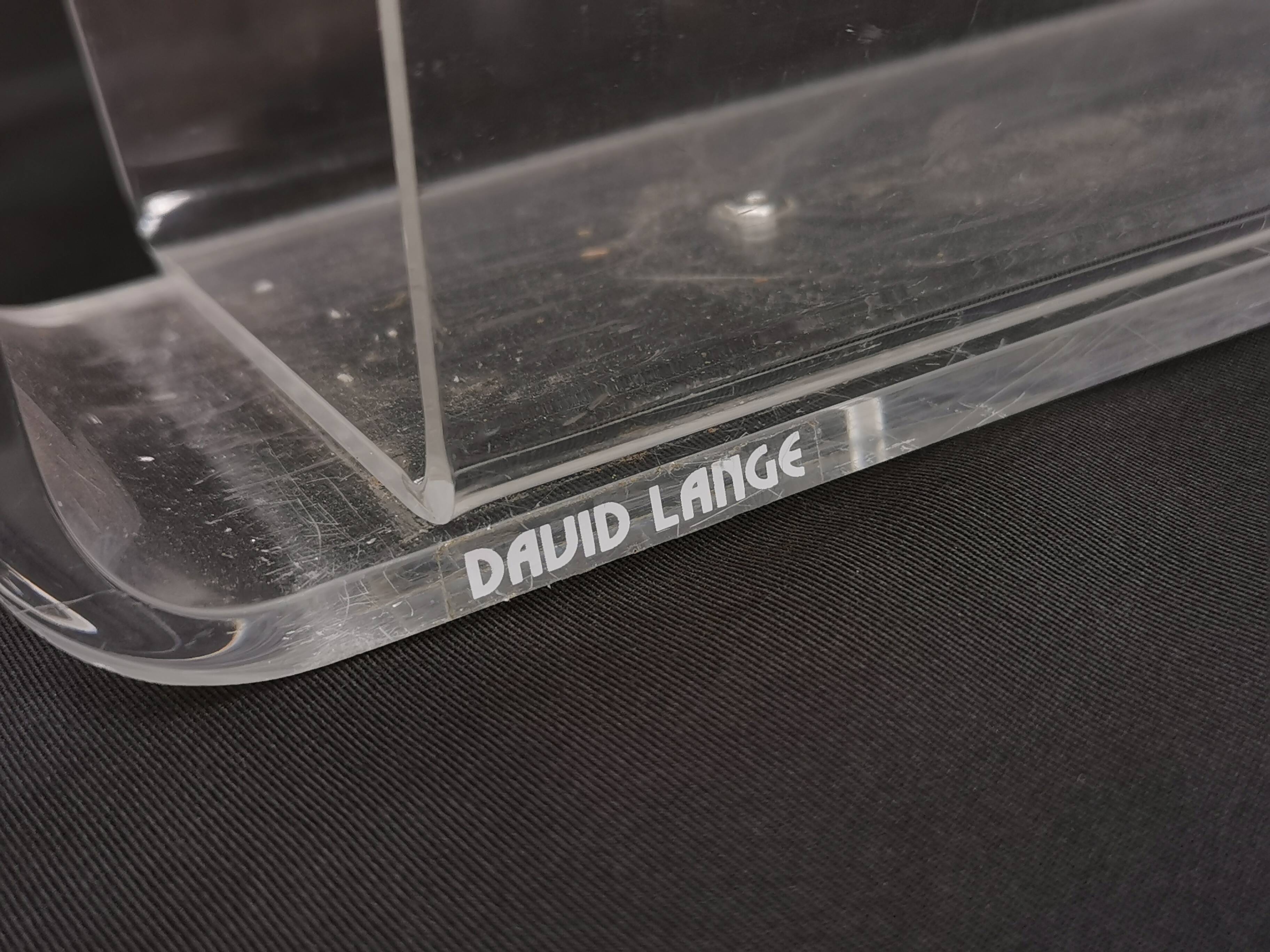 Vintage Plexiglas Magazine Rack 70 DAVID LANGE