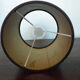 Lamp to lay, black leather lampshade - Art Deco