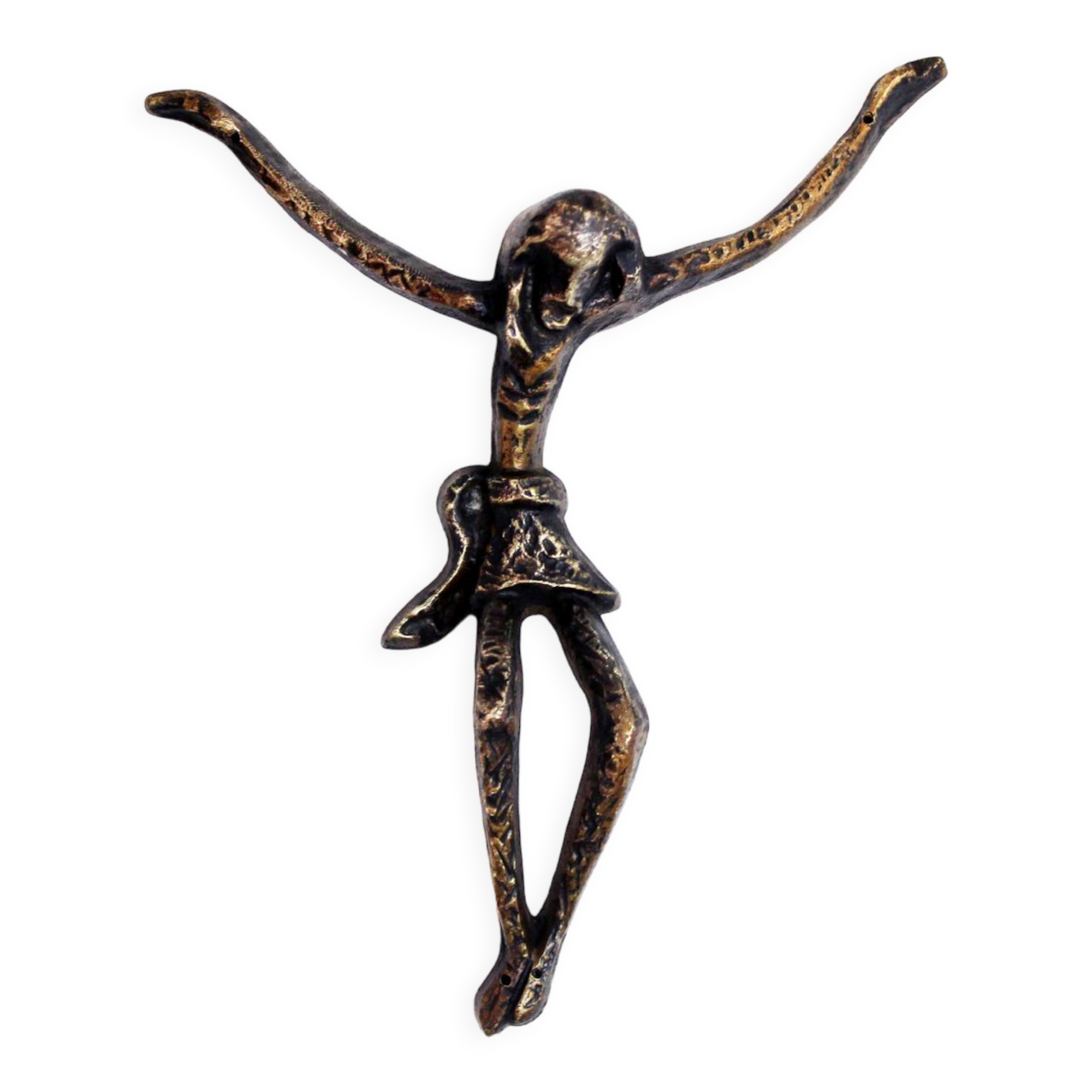 Modernist Christ in bronze
