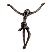 Modernist Christ in bronze
