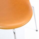 Set Of 4 Dining Chairs Model 3108 Lily/Seagull Made In Cognac Elegance Leather By Arne Jacobsen
