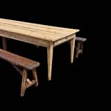 400 cm farm table and two benches