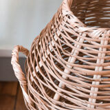 High wicker pan with handles
