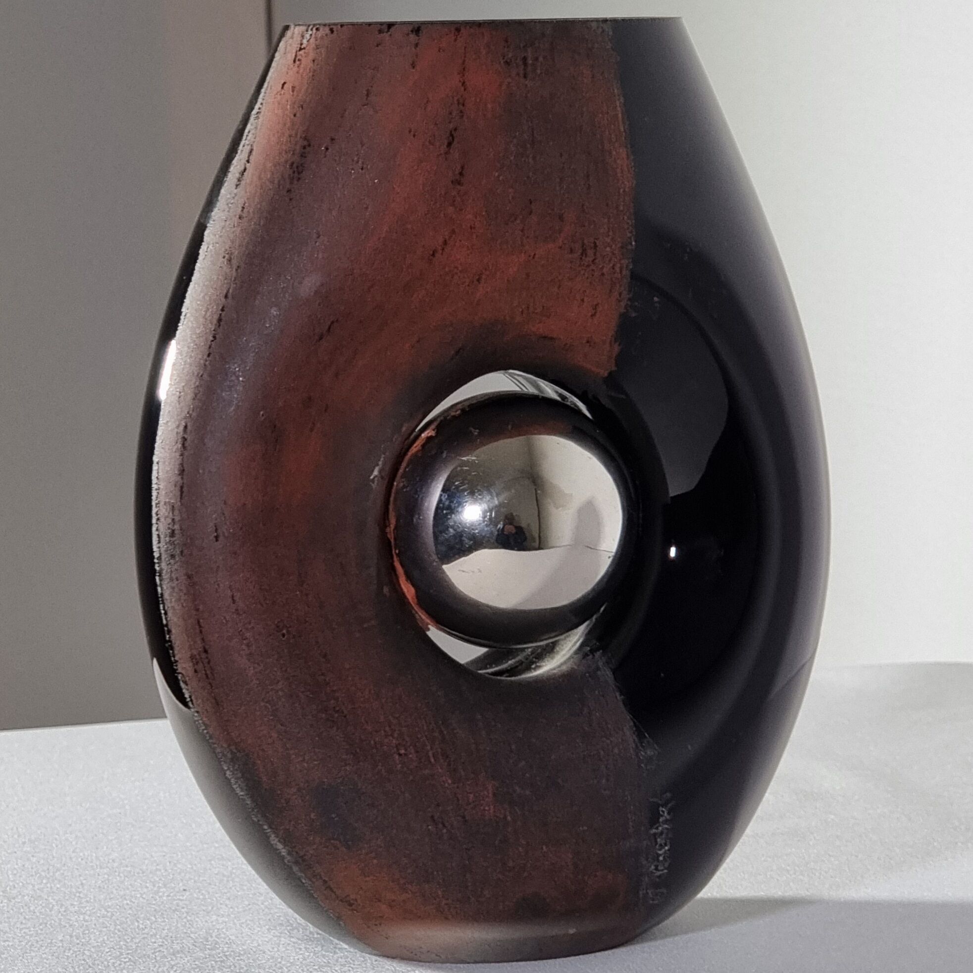 Glass vase by A. Riecke, 1939