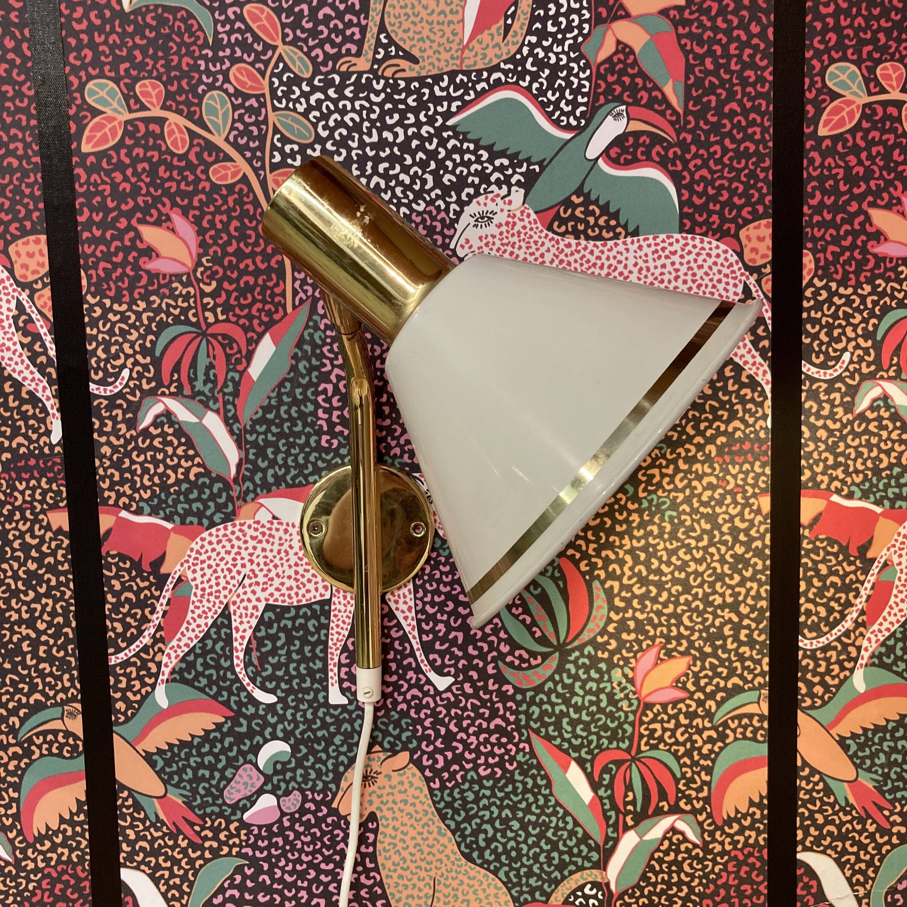 Pair of modular wall lights Scandinavian design 1960.