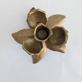 Bougeoir lotus en laiton