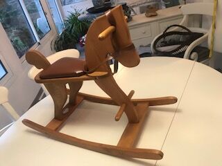 Wooden rocking horse