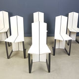 Post modern dining chairs, set of 6 - 1980s