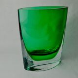 Green sommerso vase by seguros, Murano glass, Italy, 1980