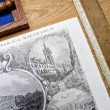 The main cities of the North, vintage engraving, printed in 1883.