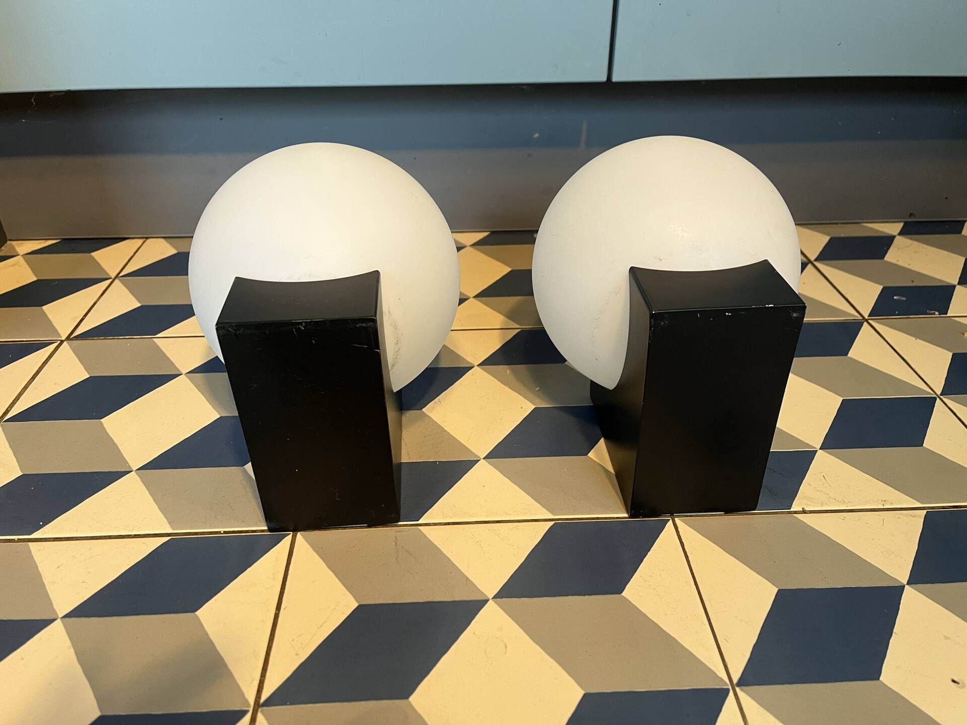 Pair of space age Amilux wall lights