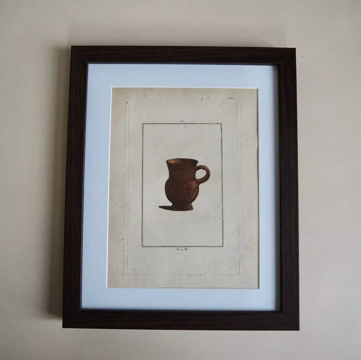 Triptyque de gravures poteries antiques anciennes