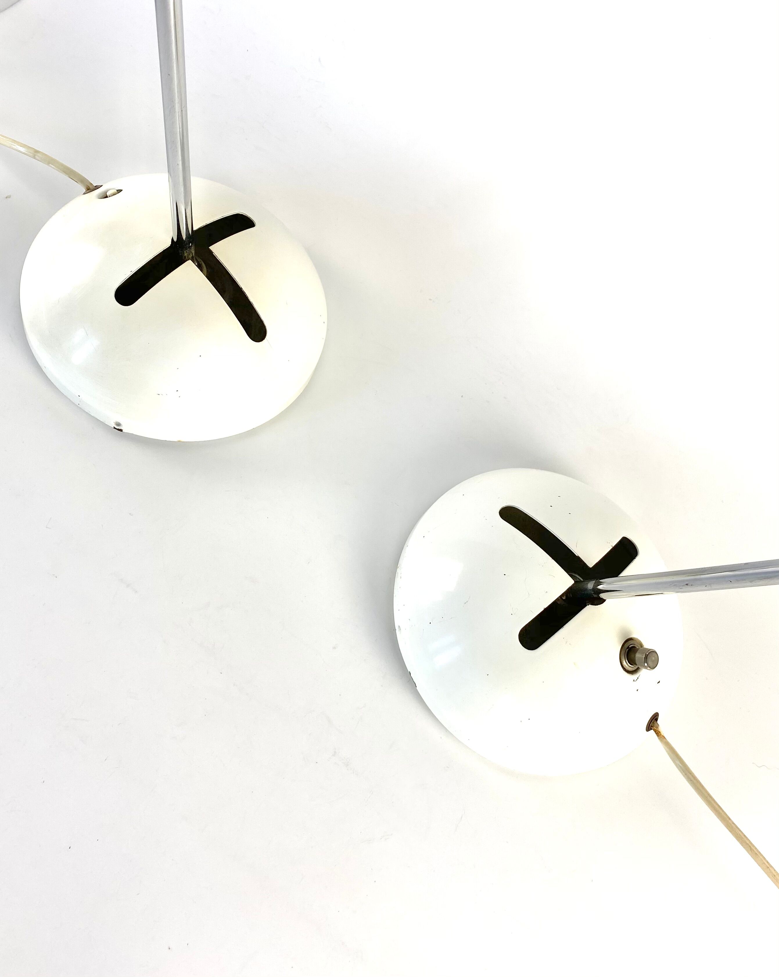 Paire de lampe de table T395 de Robert Sonneman pour Luci Milan, 1972