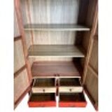 Red solid wood wedding wardrobe