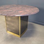 Table centrale en granit et laiton de Belgochrom, années 1970