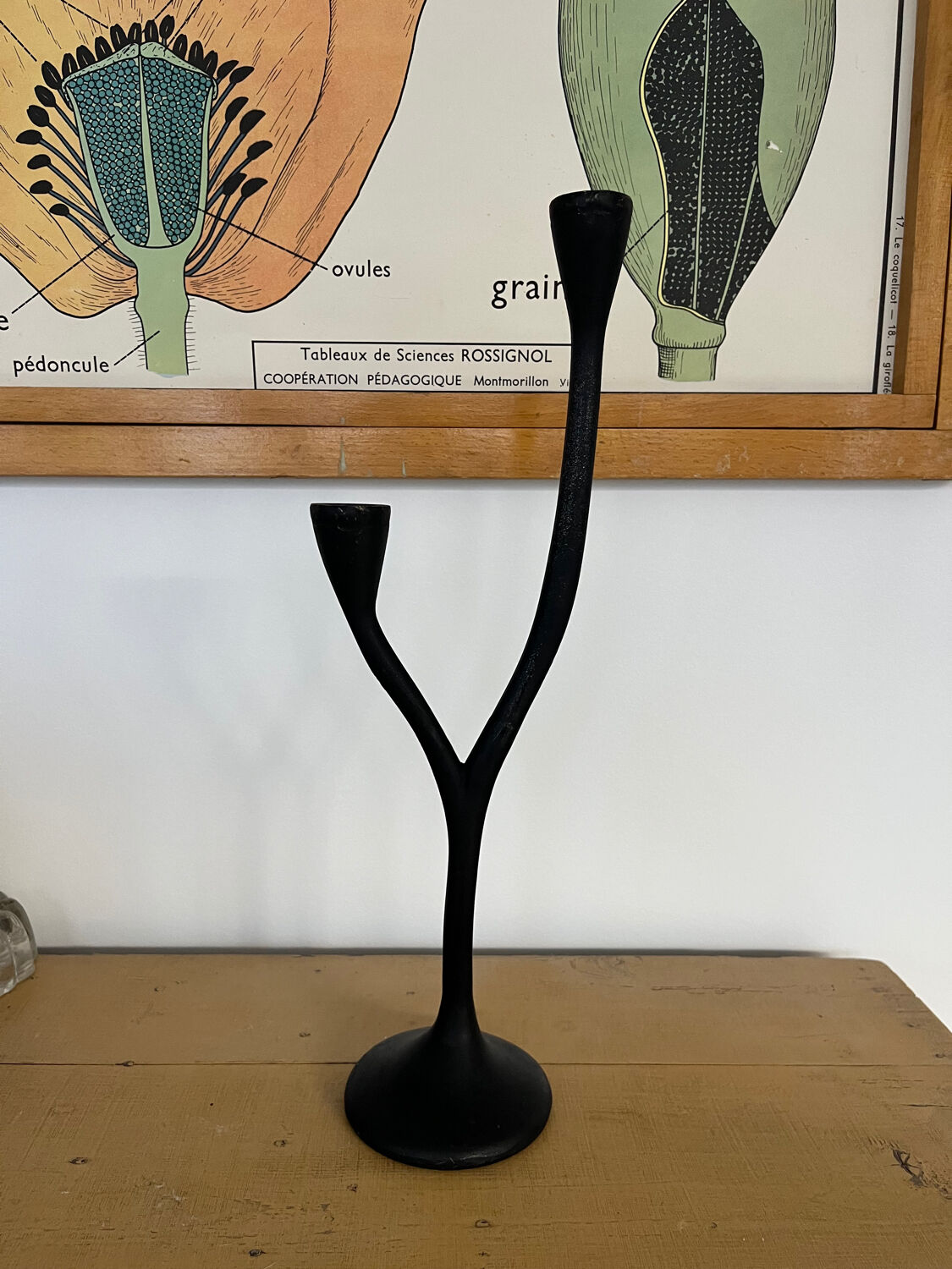 Cast iron "tree" candlestick from the 70s/80s