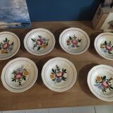 Hollow plates sarreguemines chatenois flowers