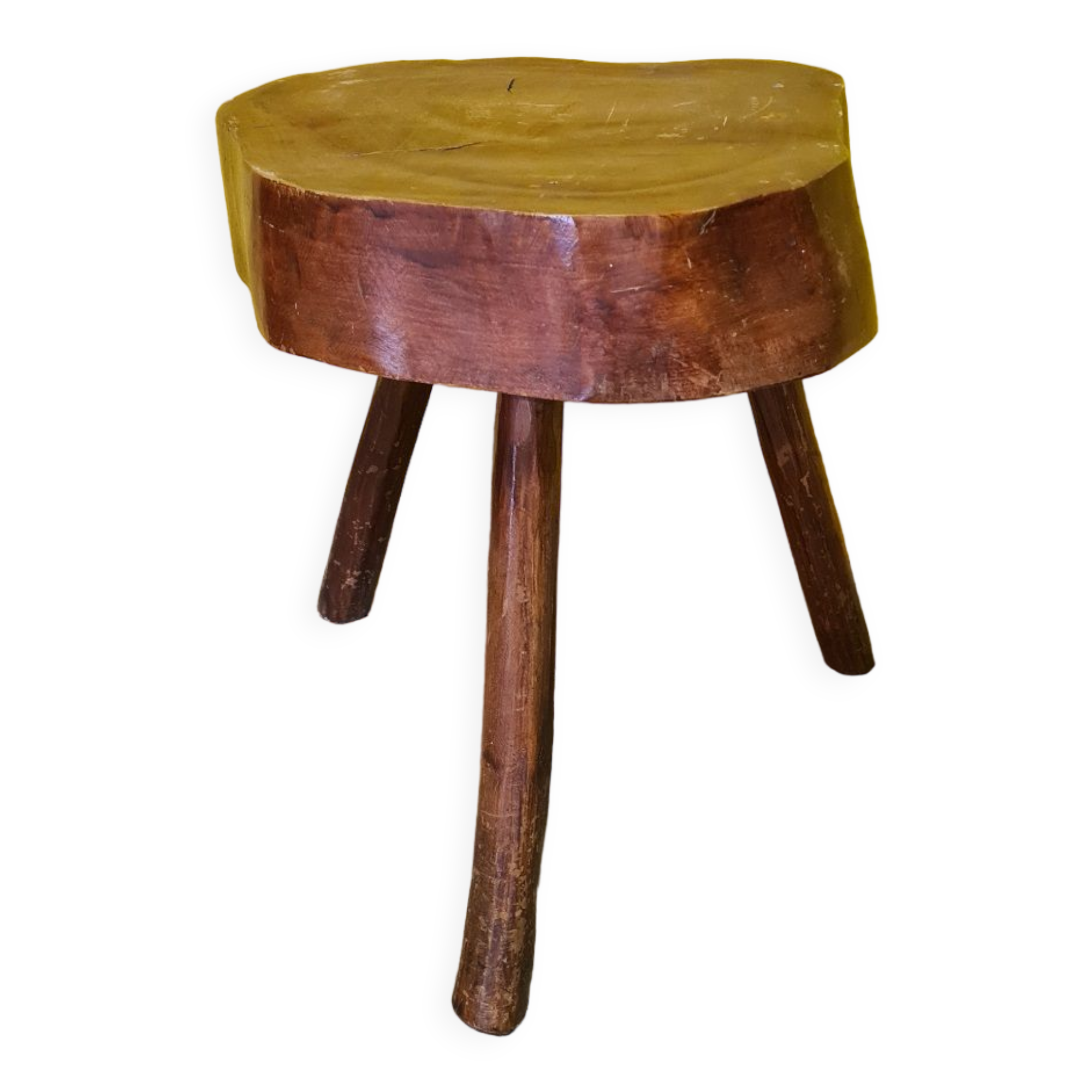 Vintage french tree trunk sidetable from the 1970s